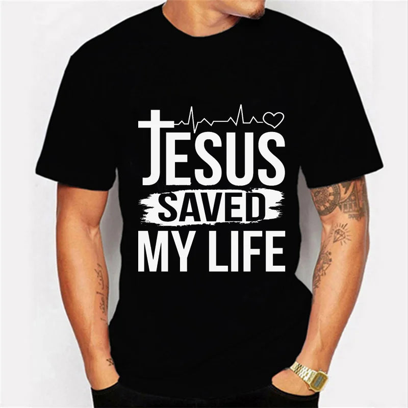 Jesús salva mi vida/Camisetas luminosas de noche